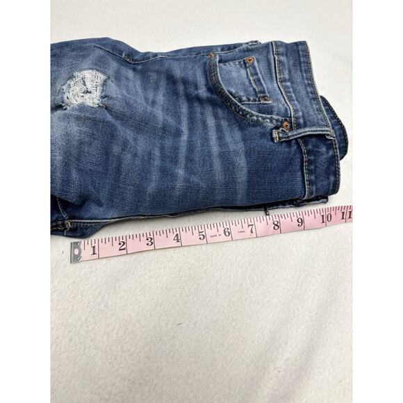 American Eagle Next Level Airflex Distressed Skinny Jeans Men 34X32 Dark Wash - Picture 9 of 10